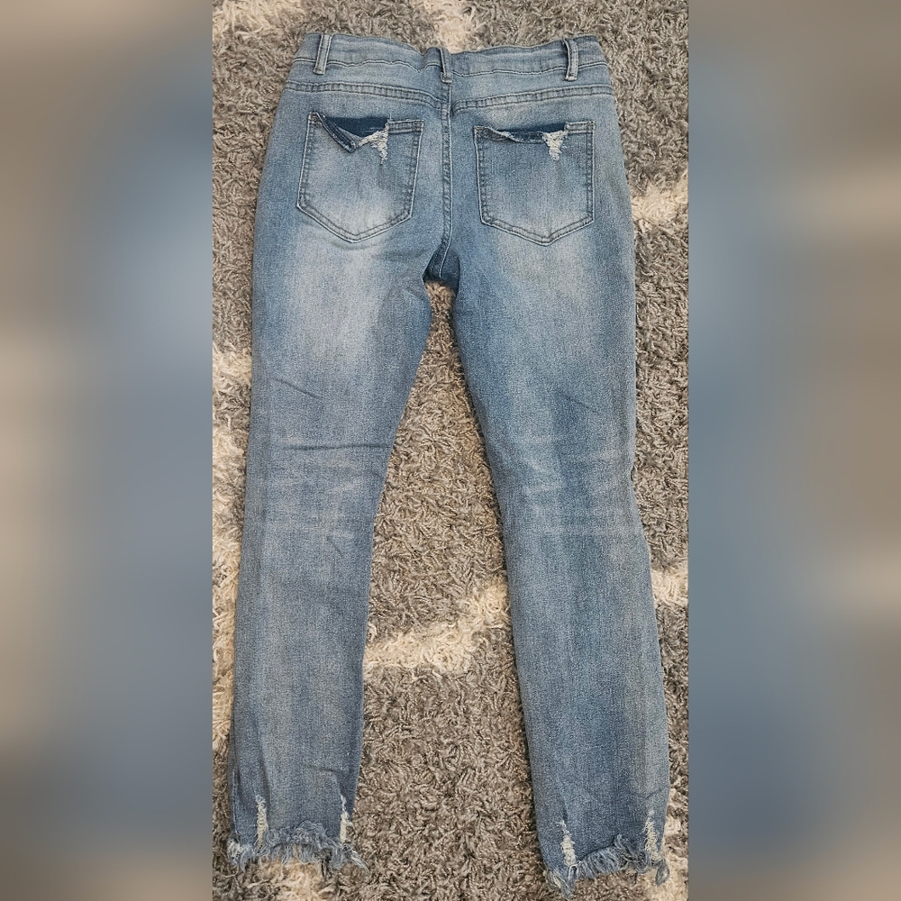 Distressed Boyfriend Slim Fit Jeans Size- M (8) - Picture 6 of 6